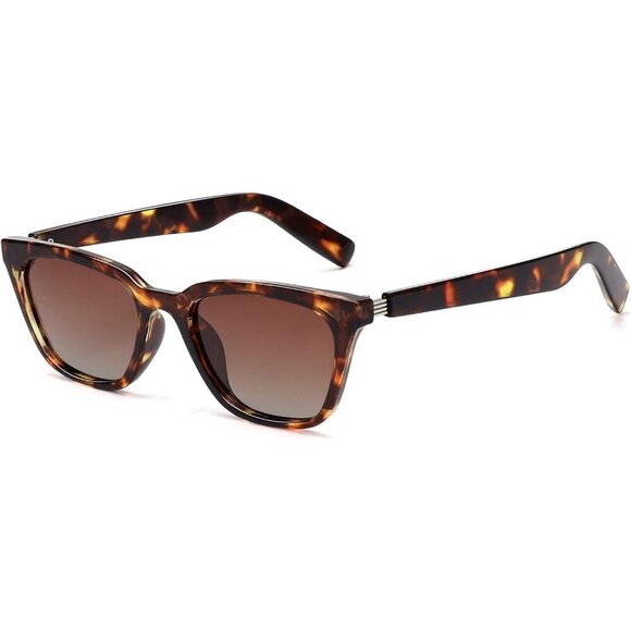 🆕Women Brown Retro Cat Eye Polarized Trendy Designer Style Cateye Sunglasses - Picture 1 of 7